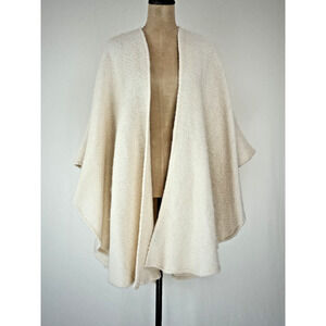 Vintage BRANIGAN Irish Wool Cape Ivory OS #0081